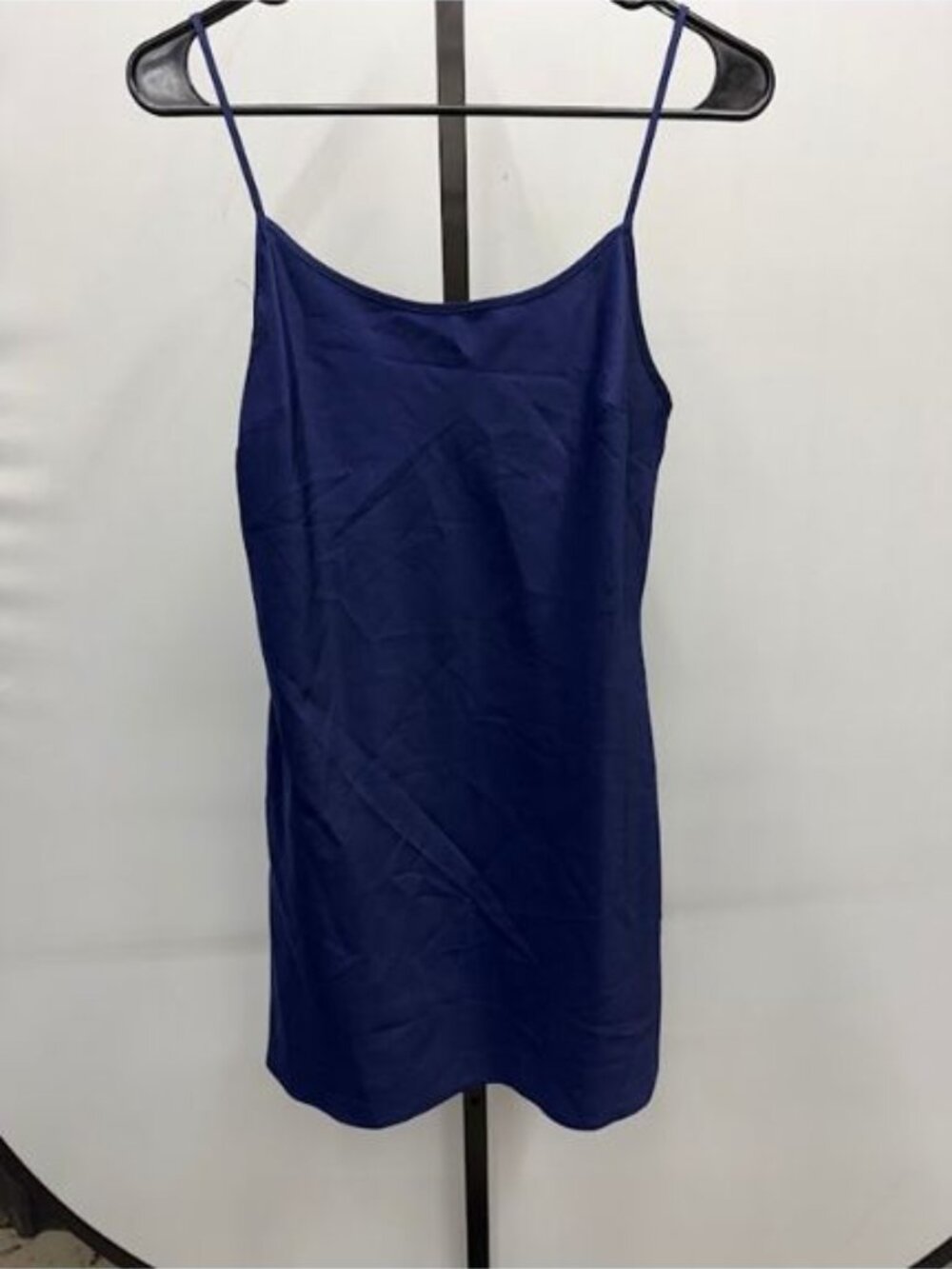 I Love H81 Navy Blue 100% Silk Slip Dress